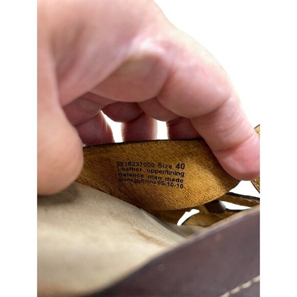 Dansko Womens 40 (9.5-10 US) Brown Leather Slip On Open Toe Serena Sandals - Picture 4 of 6